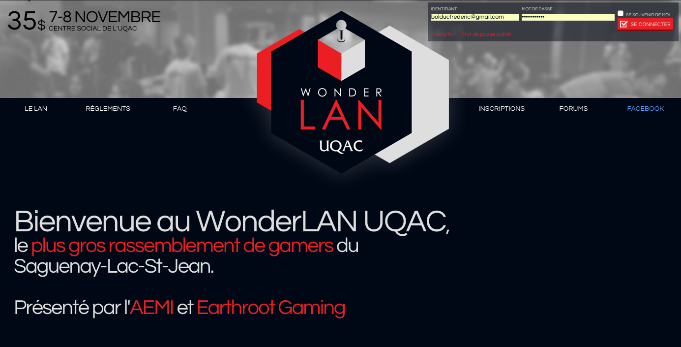 WonderLAN UQAC banner